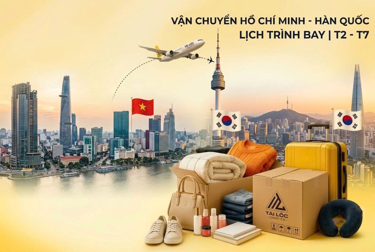 Vận chuyển Việt - Hàn Hồ Chí Minh từ T2 - T7 hàng tuần